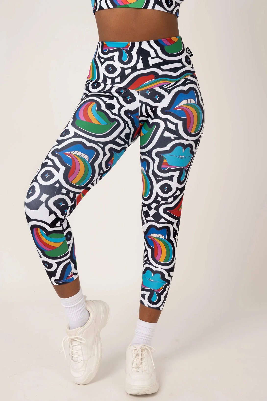 Excuse My French Performance - High Waisted 7/8 Leggings-Activewear-Exoticathletica