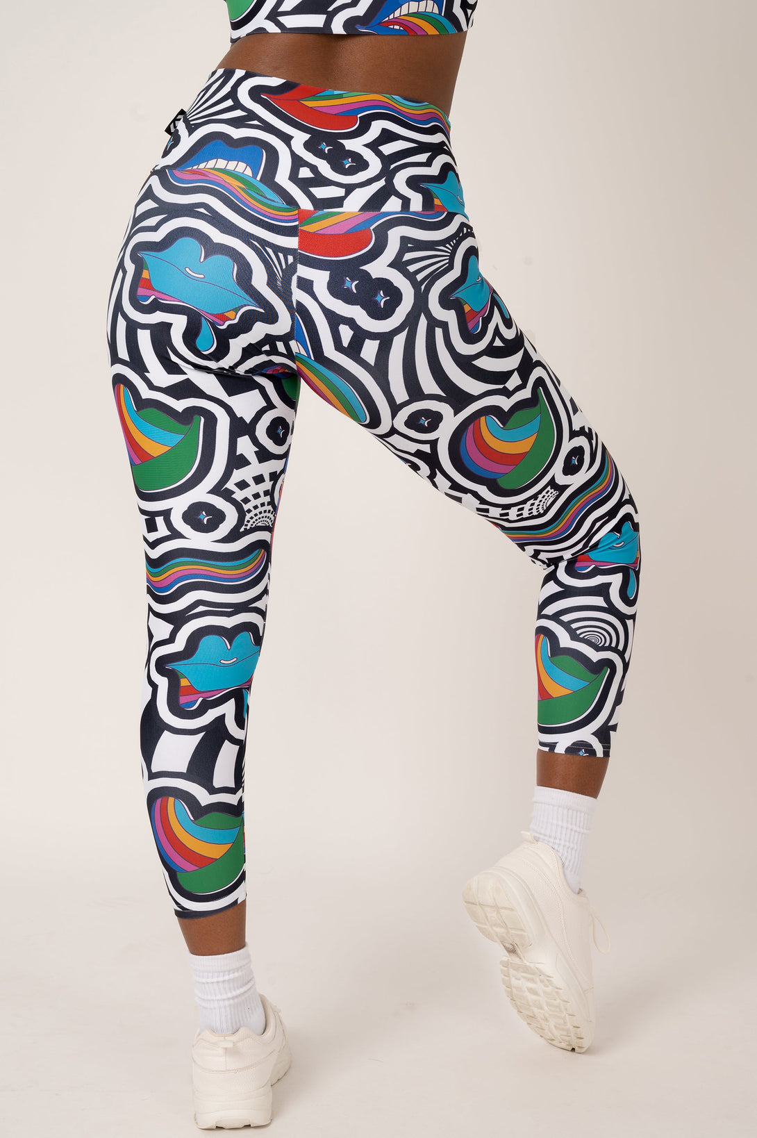 Excuse My French Performance - High Waisted 7/8 Leggings-Activewear-Exoticathletica