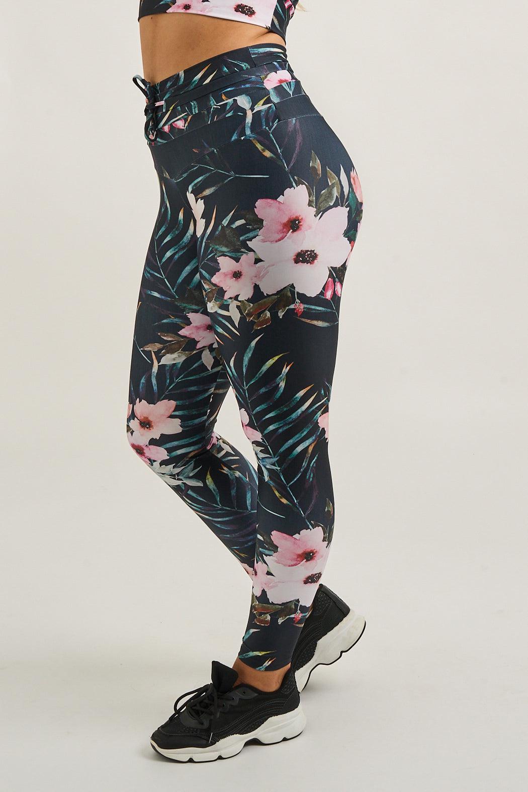 Exotic At Heart Performance - Drawstring High Waisted Leggings-Activewear-Exoticathletica