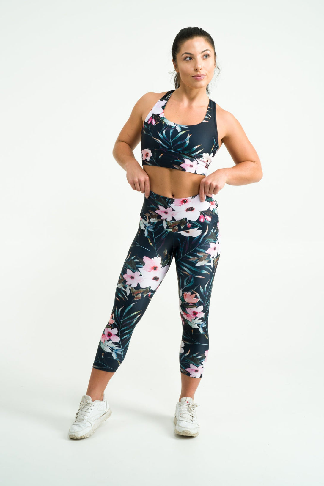 Exotic at Heart Performance - High Waisted Capri Leggings-Activewear-Exoticathletica