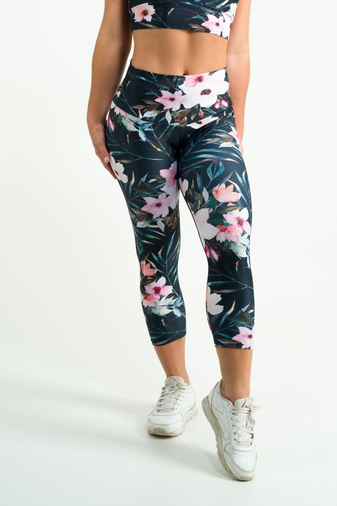 Exotic at Heart Performance - High Waisted Capri Leggings-Activewear-Exoticathletica