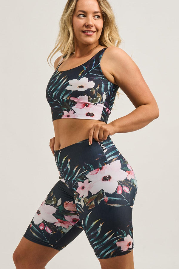 Exotic at Heart Performance - High Waisted Long Shorts-Activewear-Exoticathletica