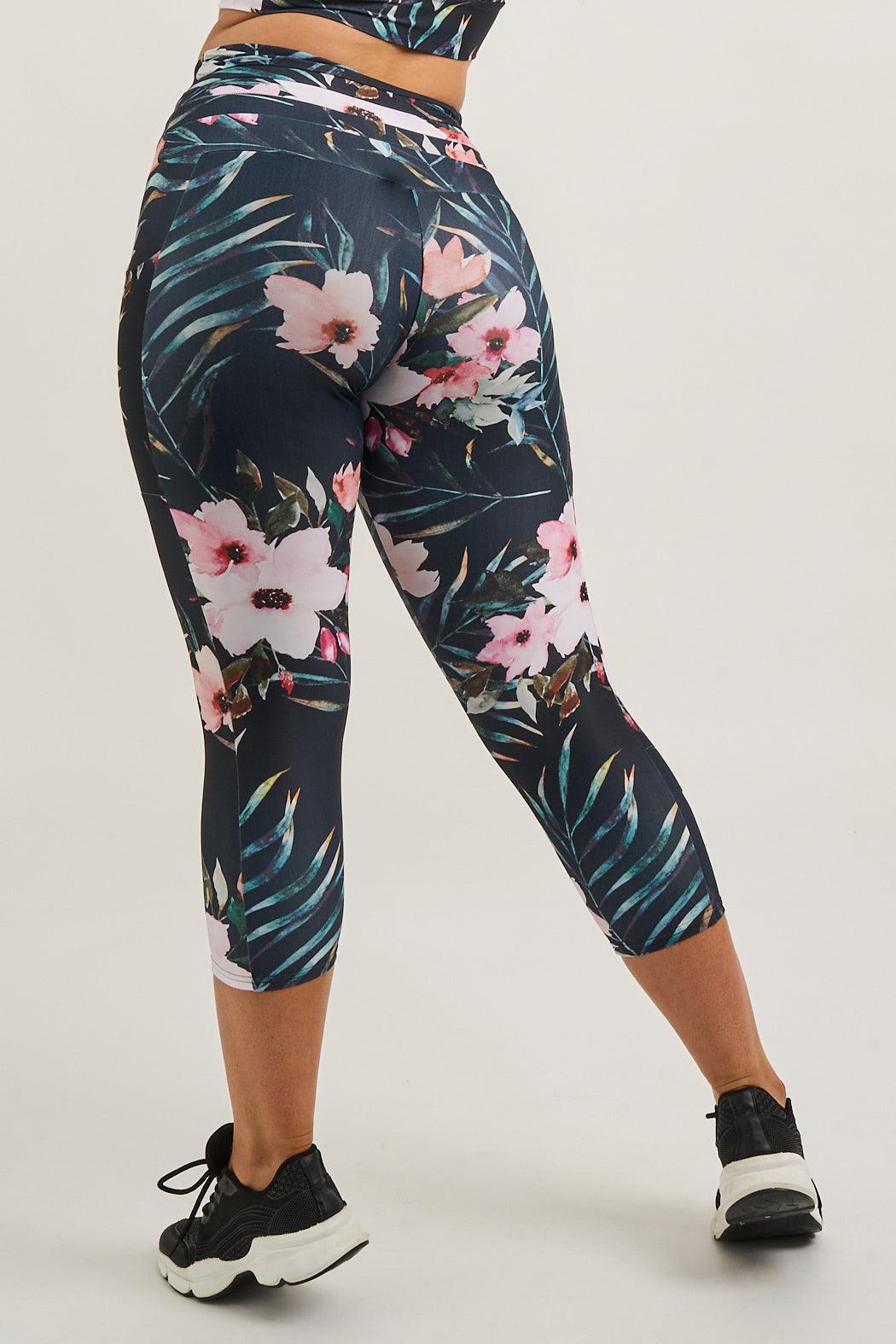 Exotic At Heart Performance - Panel Pocket Drawstring Capri Leggings-9358328349808-Activewear-Exoticathletica