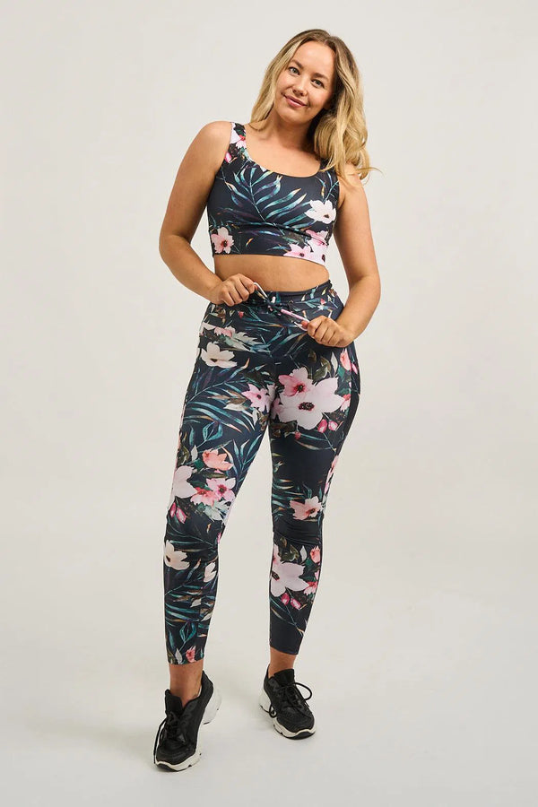 Exotic At Heart Performance - Panel Pocket Drawstring High Waisted Leggings-Activewear-Exoticathletica