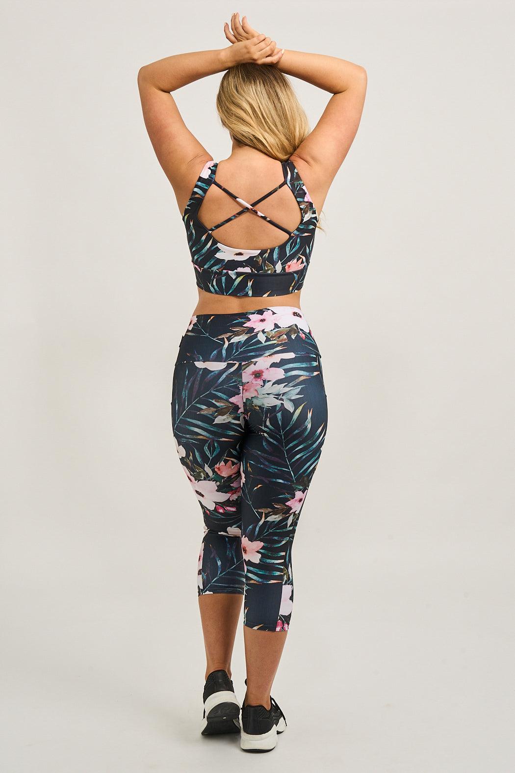 Exotic At Heart Performance - Panel Pocket High Waisted Capri Leggings-Activewear-Exoticathletica