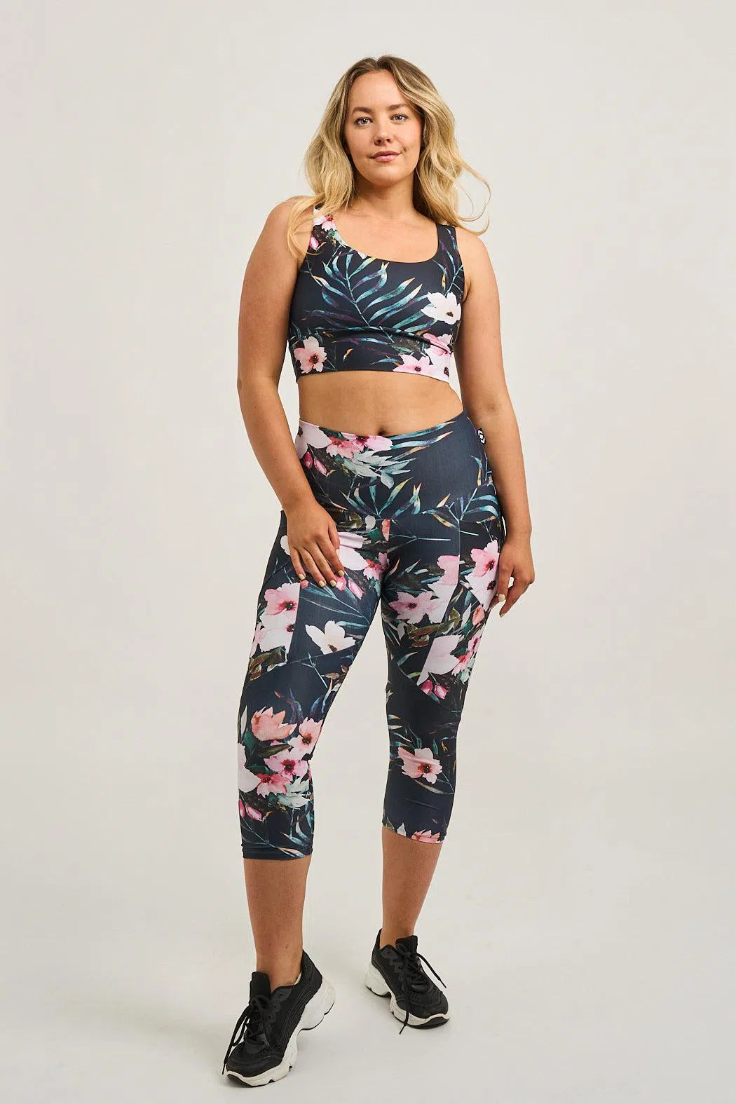 Exotic At Heart Performance - Pocket Booty Shaper High Waisted Capri Leggings-Activewear-Exoticathletica