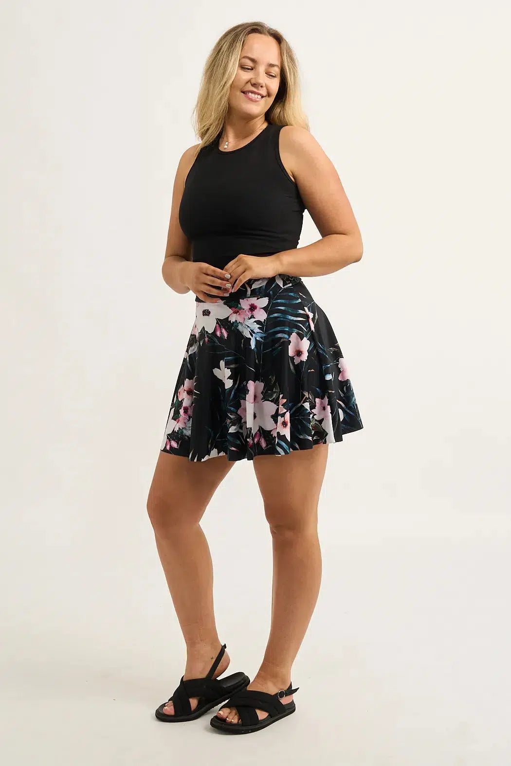 Exotic at Heart Silky - Narrow Waisted Mini Skater Skirt-Activewear-Exoticathletica