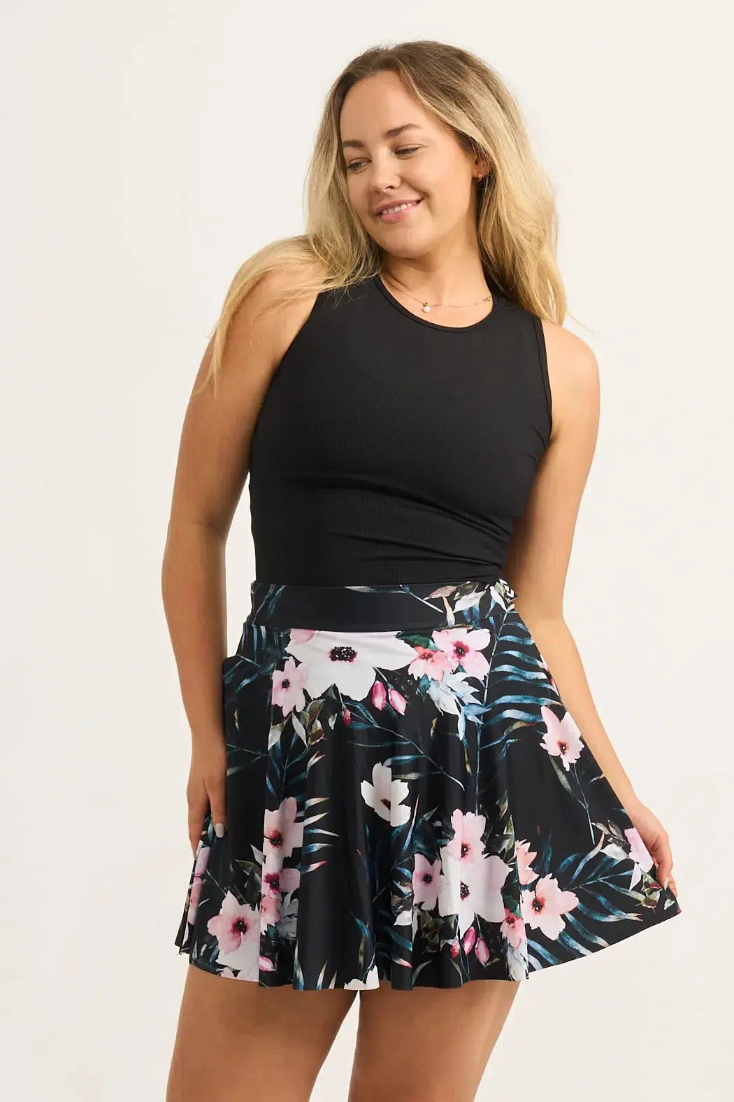 Exotic at Heart Silky - Narrow Waisted Mini Skater Skirt-Activewear-Exoticathletica