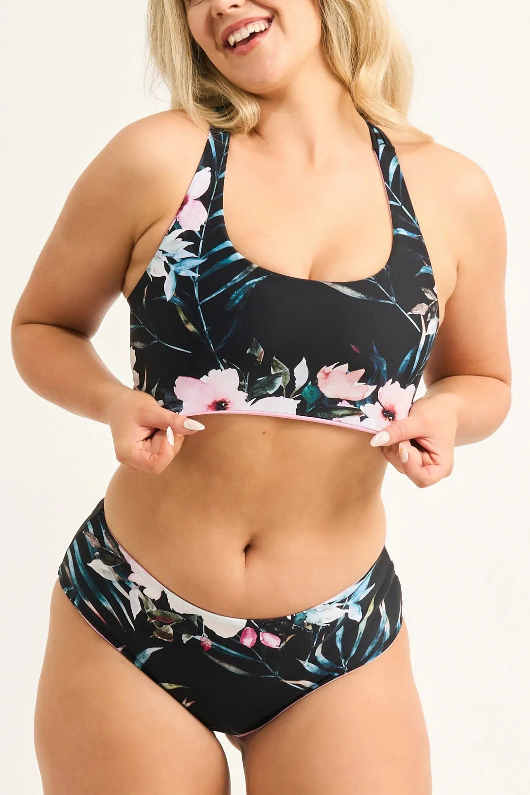 Exotic At Heart Silky - Reversible Cross Over Bikini Top-Activewear-Exoticathletica