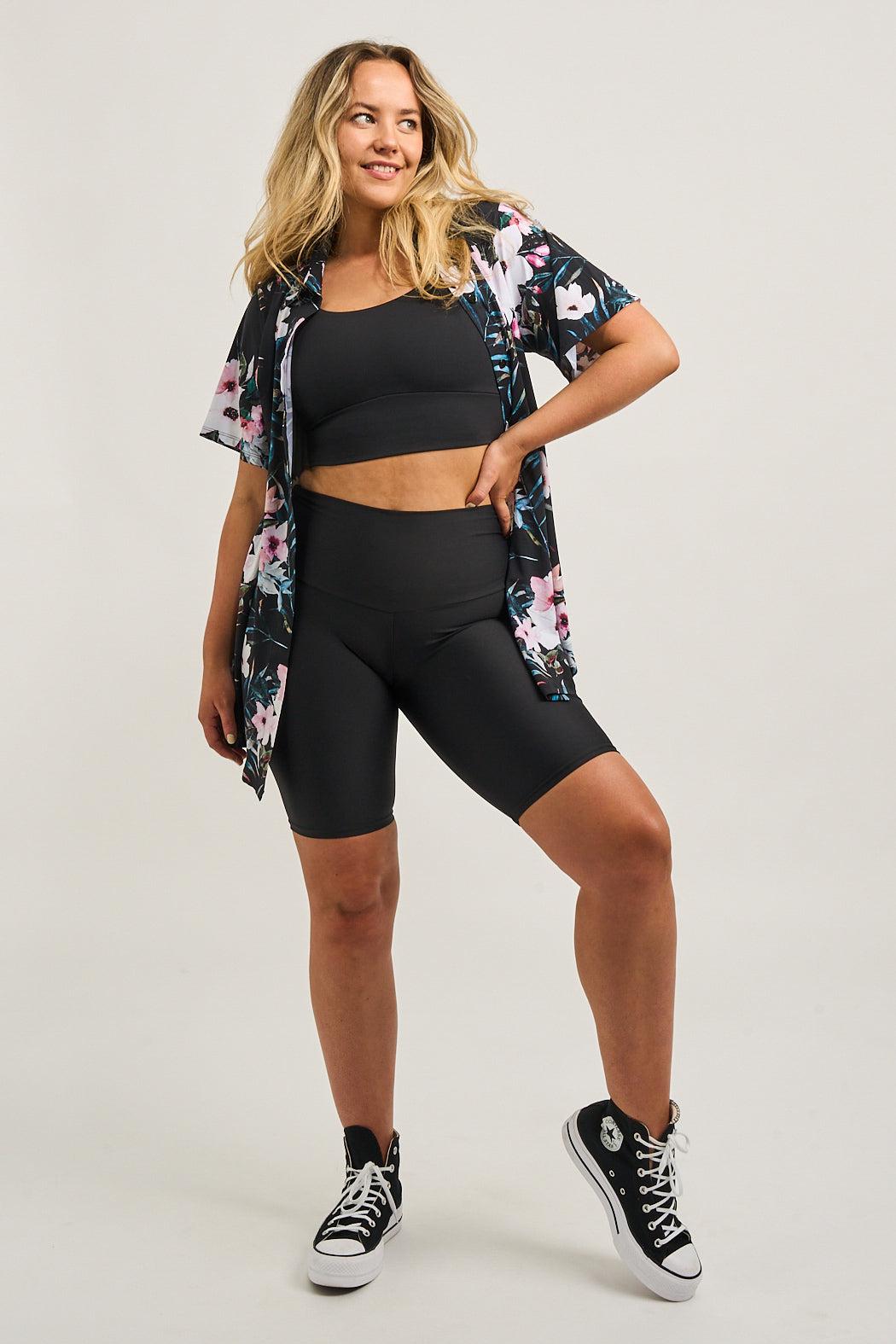 Exotic At Heart Slinky Silky - Button Up Boyfriend Tee-9358328342021-Activewear-Exoticathletica