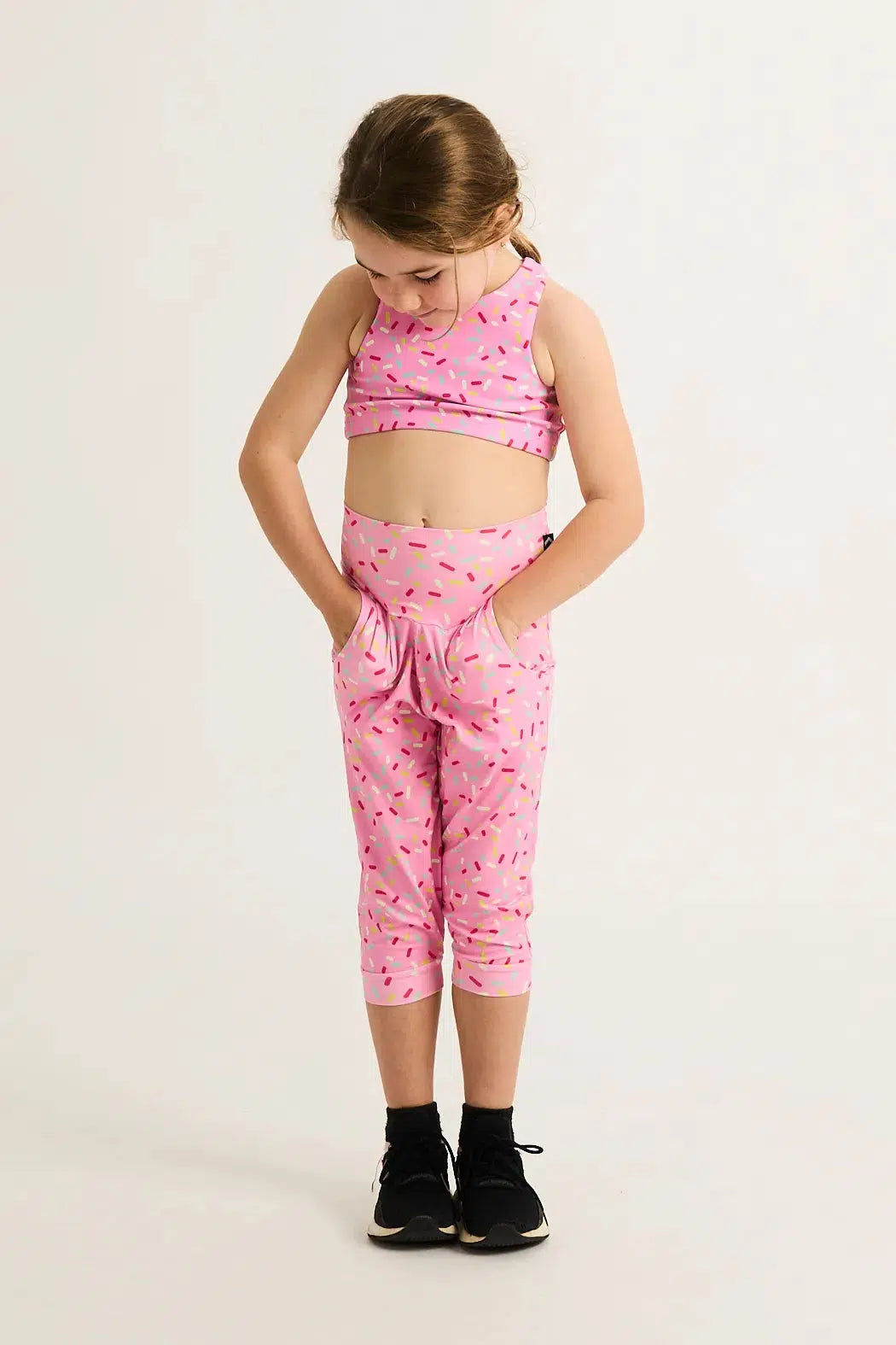 Extra Sprinkles Soft to Touch - Kids Jogger Capris-Activewear-Exoticathletica