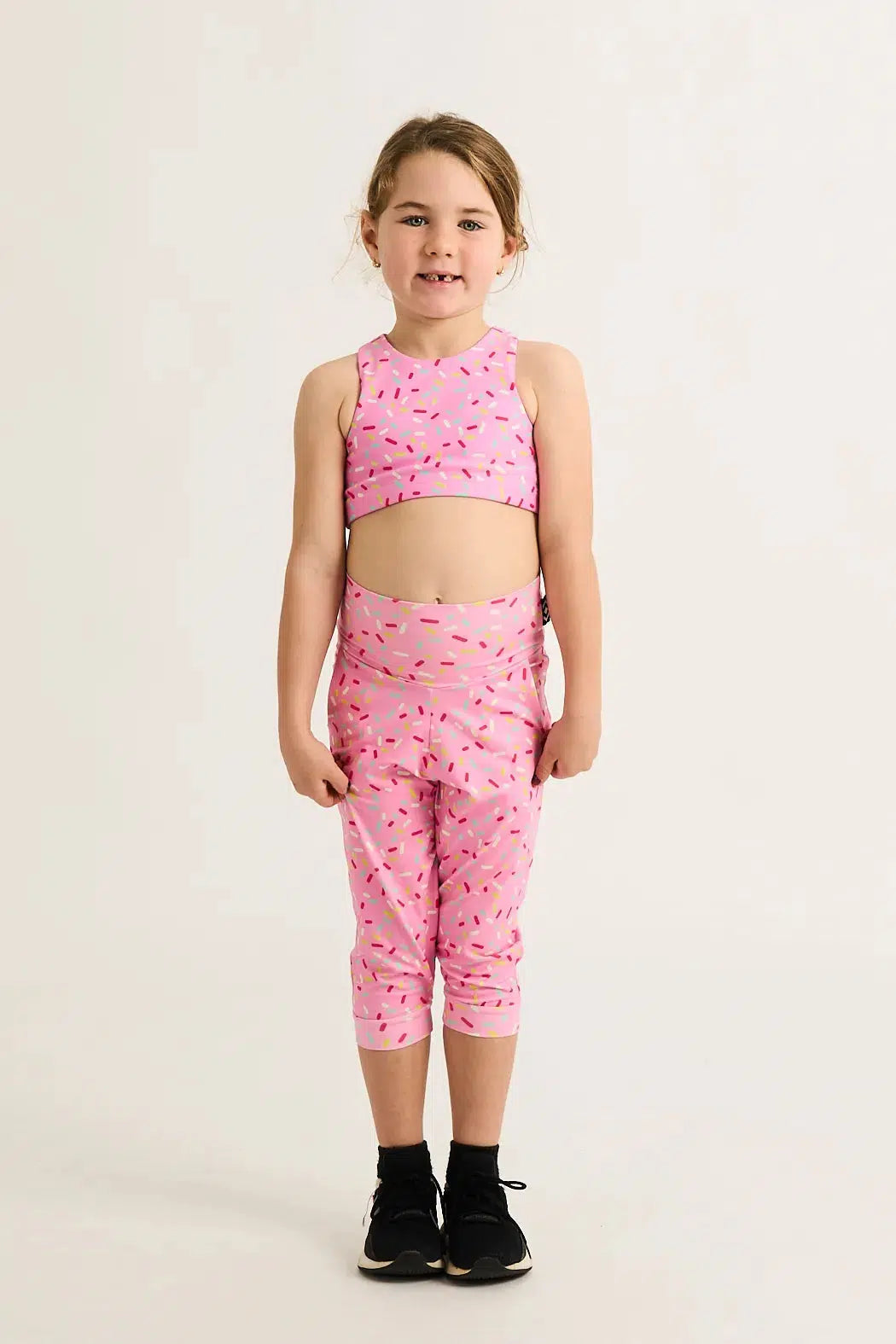 Extra Sprinkles Soft to Touch - Kids Jogger Capris-Activewear-Exoticathletica