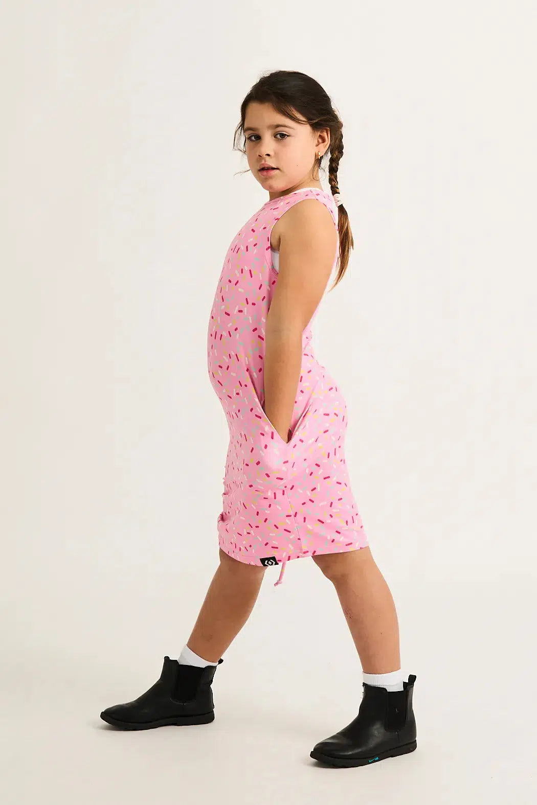 Extra Sprinkles Soft To Touch - Kids Lazy Girl Dress Tank-Activewear-Exoticathletica