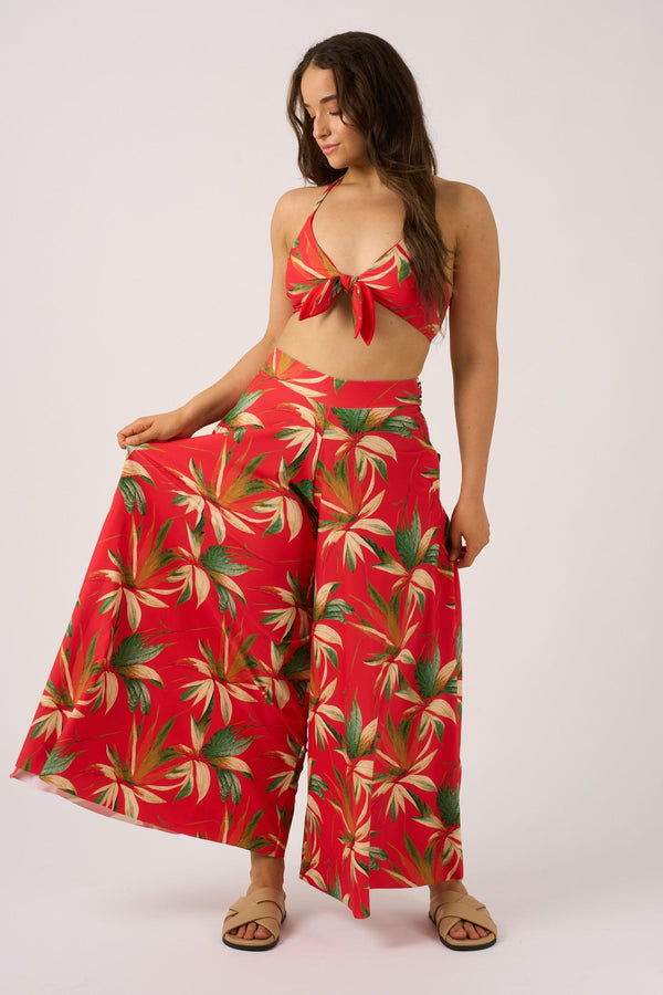 Flame Tropico Silky - Palazzo Pant With Pocket-Activewear-Exoticathletica