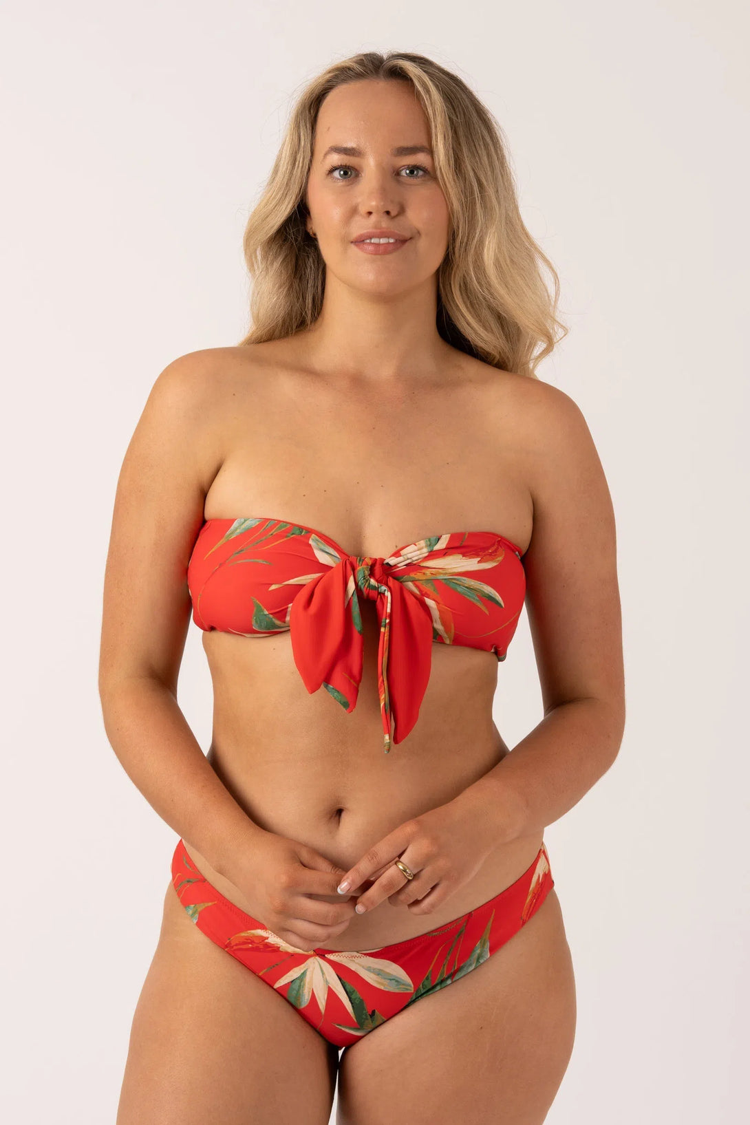 Flame Tropico Silky - Reversible Bandeau Bow Bikini Top-Activewear-Exoticathletica