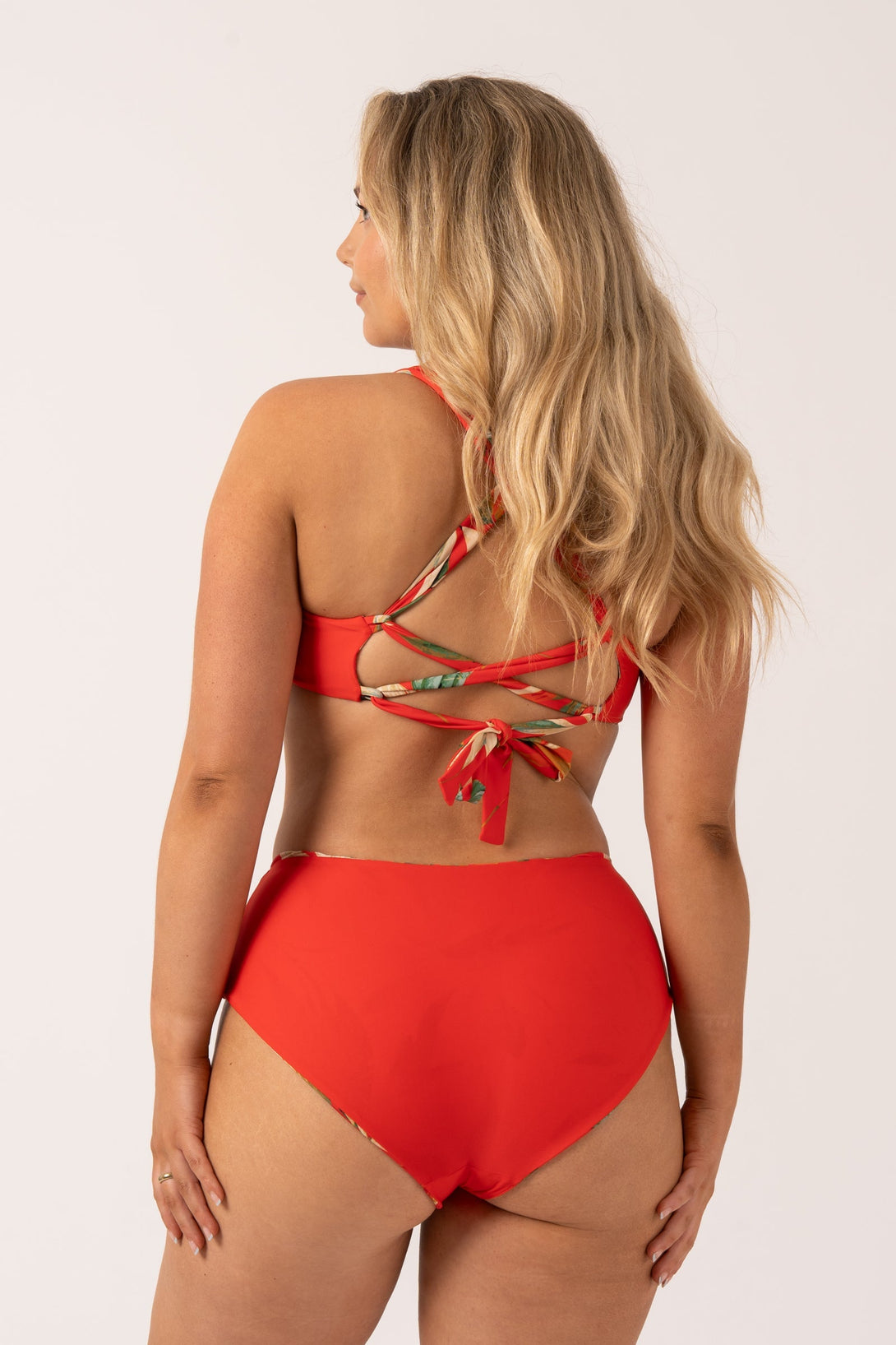 Flame Tropico Silky - Reversible High Waisted Medium Cut Bikini Bottom-Activewear-Exoticathletica