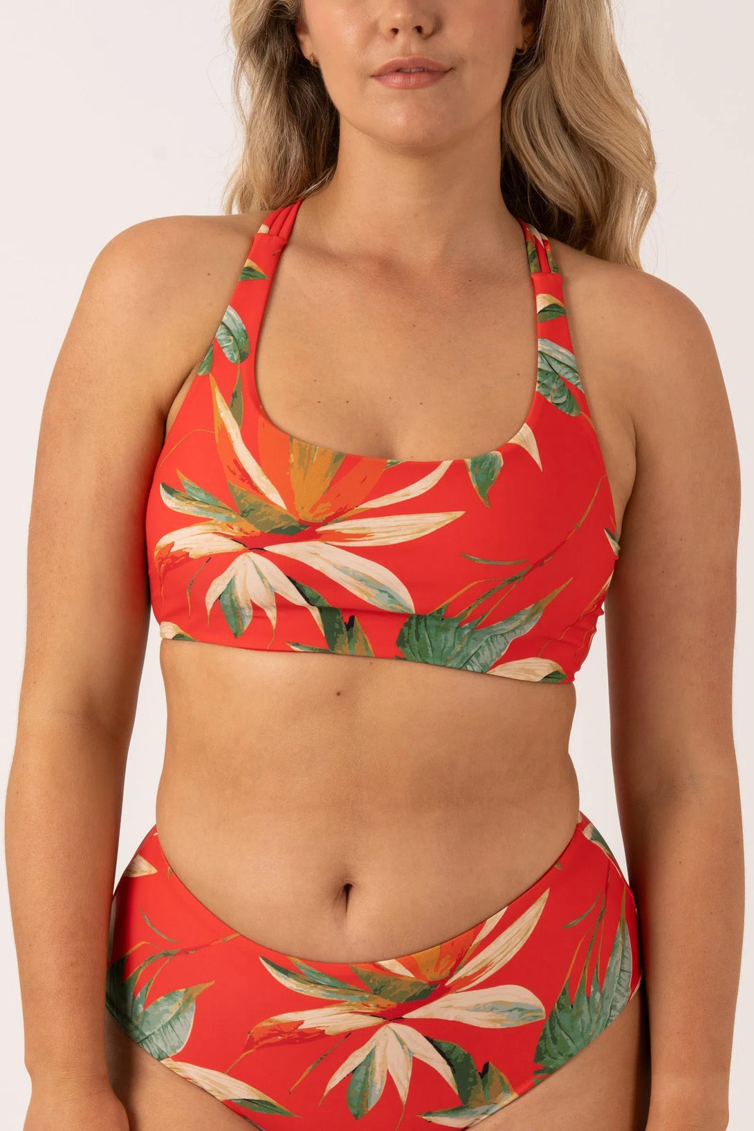 Flame Tropico Silky - Reversible Tie Back Bikini Top-Activewear-Exoticathletica