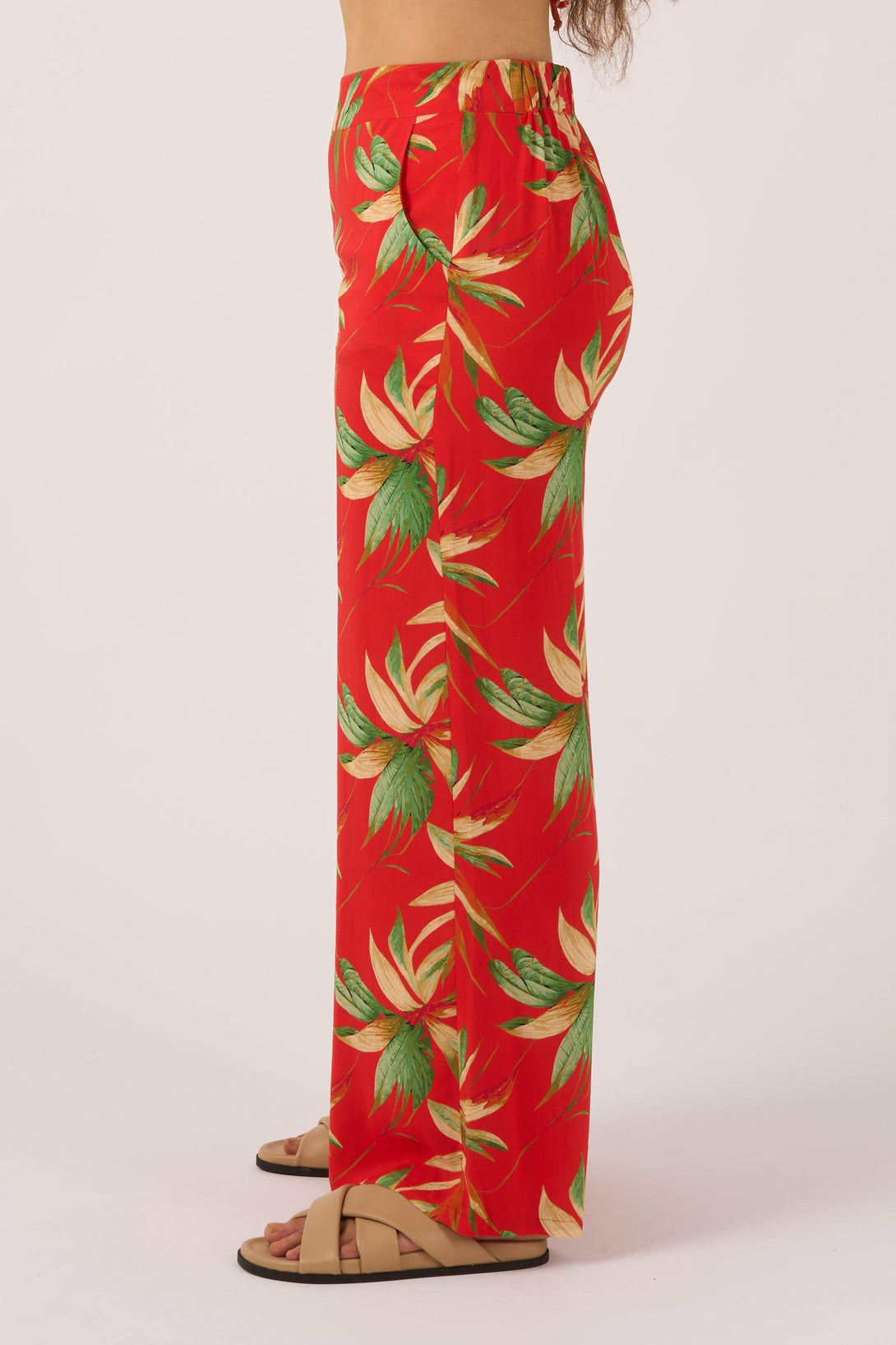 Flame Tropico Sustainable Viscose - Wide Leg Pant With Pockets-Activewear-Exoticathletica