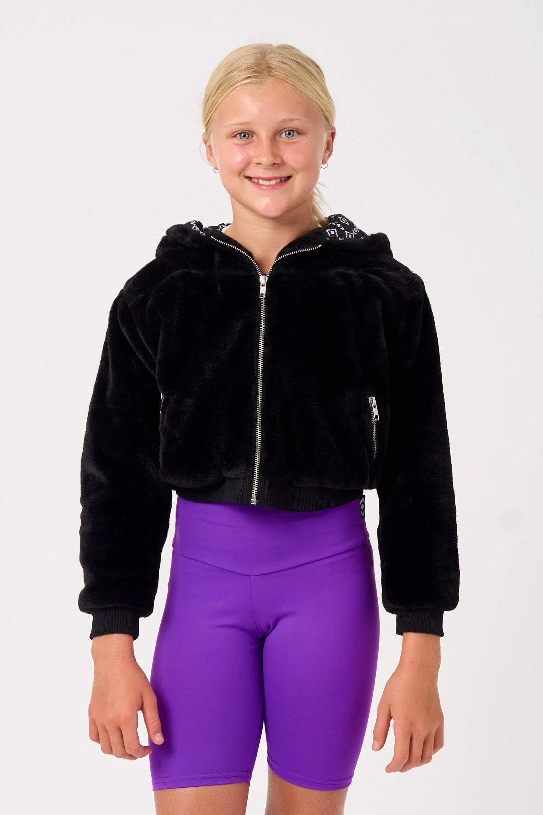 Floofy Furr Kids Floofy Jacket - Black-Activewear-Exoticathletica