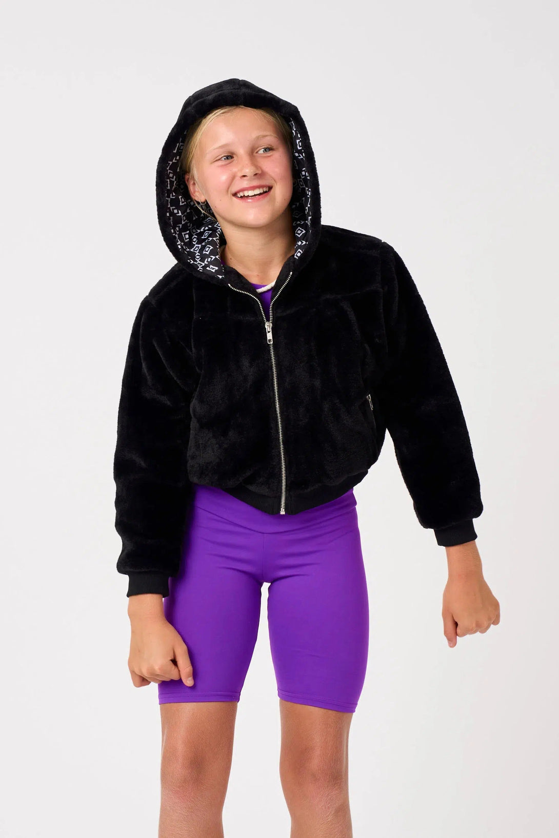 Floofy Furr Kids Floofy Jacket - Black-Activewear-Exoticathletica