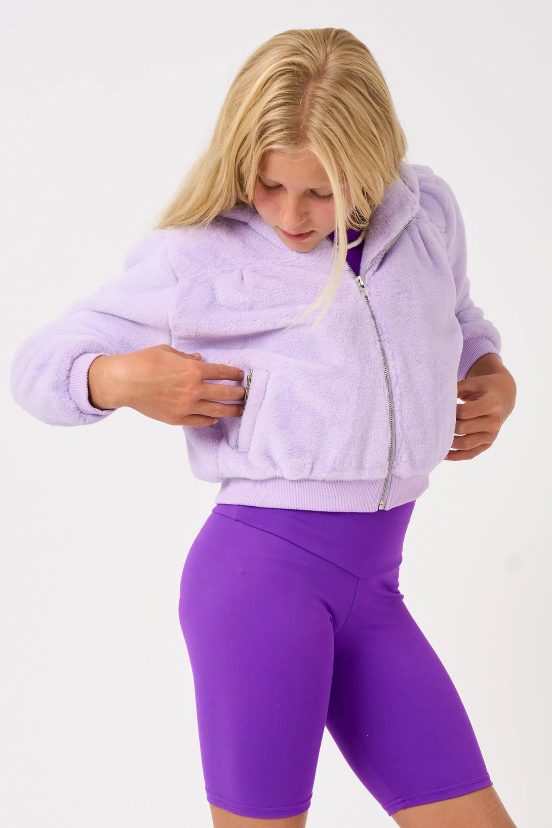 Floofy Furr Kids Floofy Jacket - Pastel Purple-Activewear-Exoticathletica