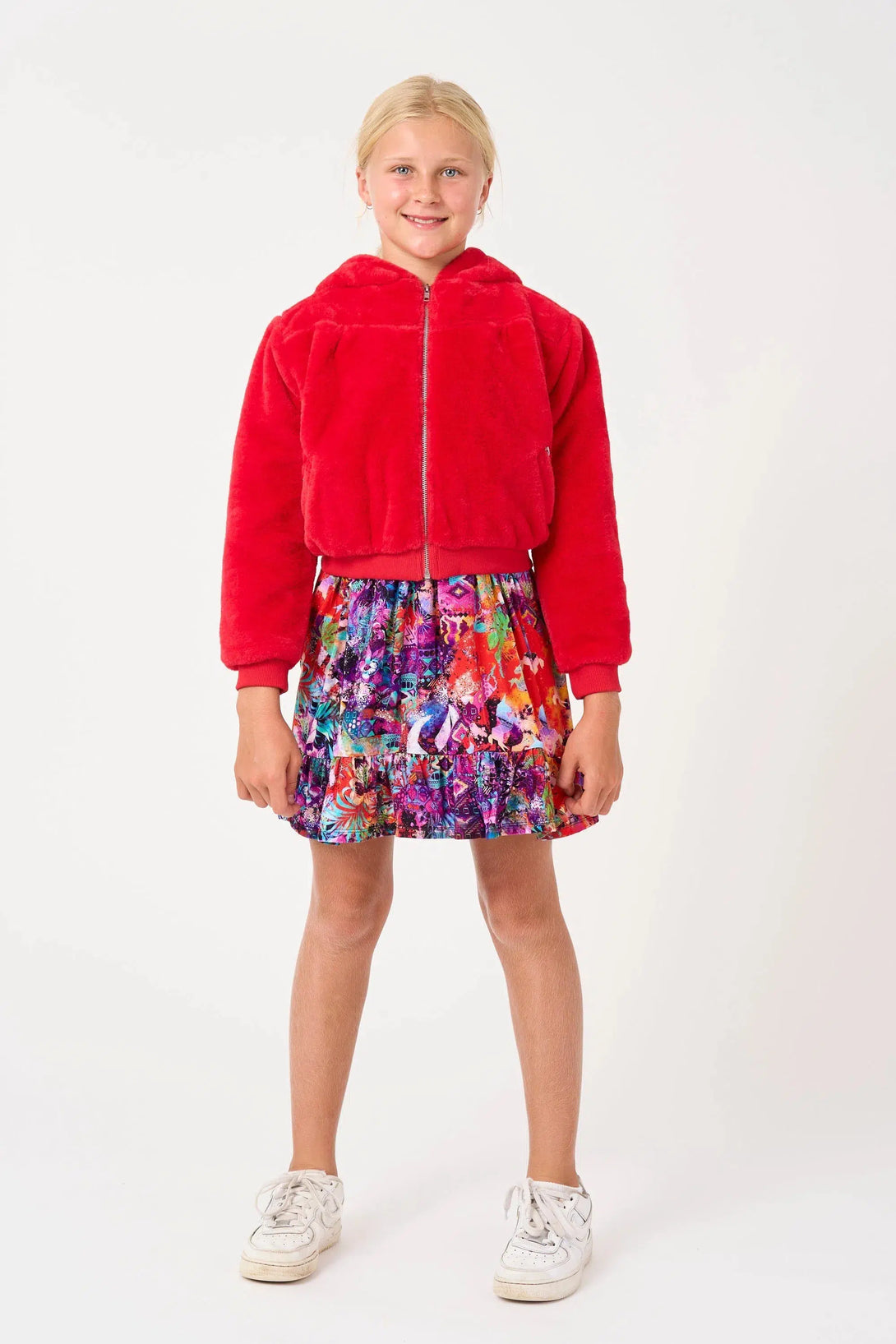 Floofy Furr Kids Floofy Jacket - Red-Activewear-Exoticathletica