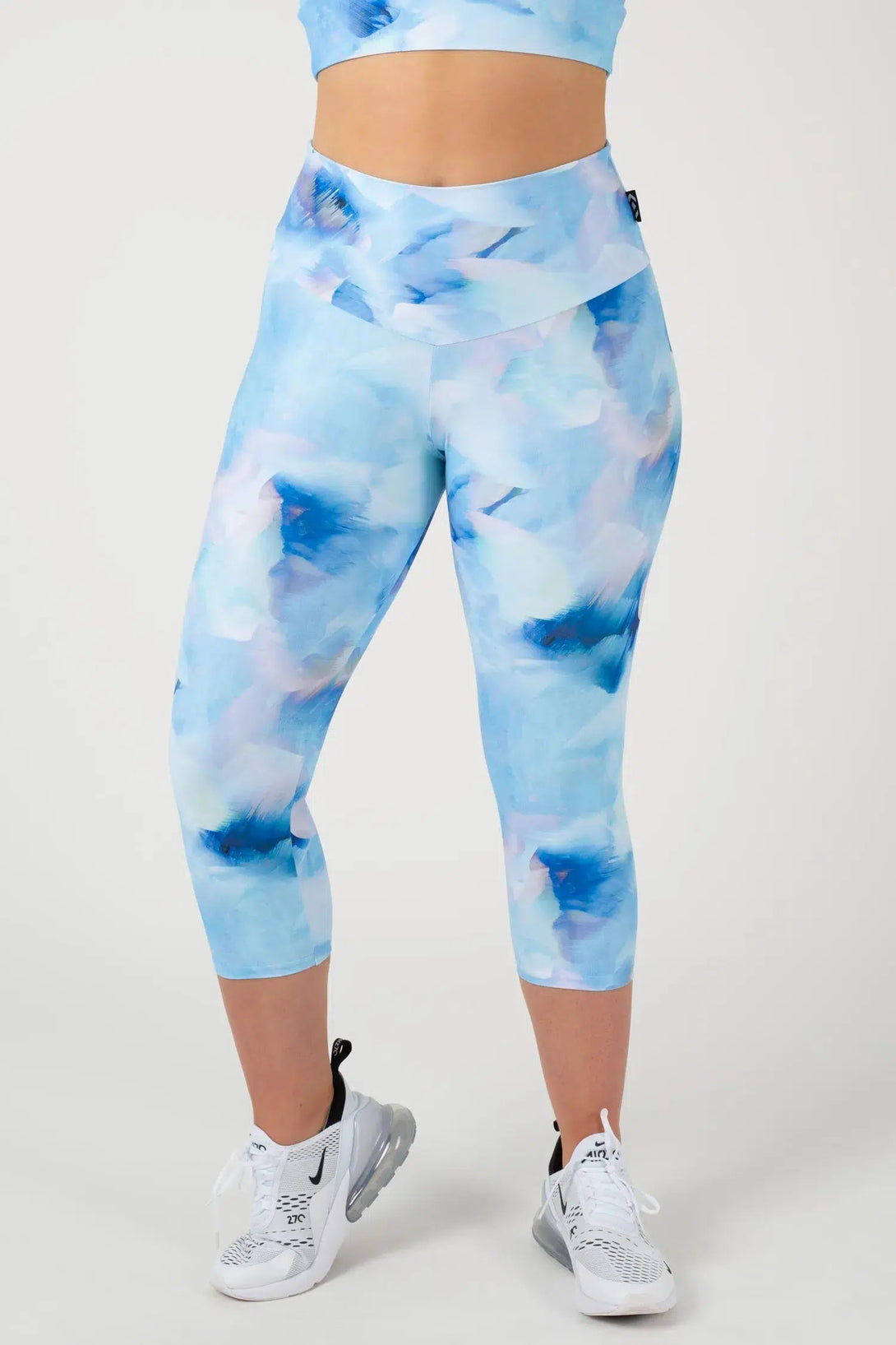 Fluid Performance - High Waisted Capri Leggings-Activewear-Exoticathletica