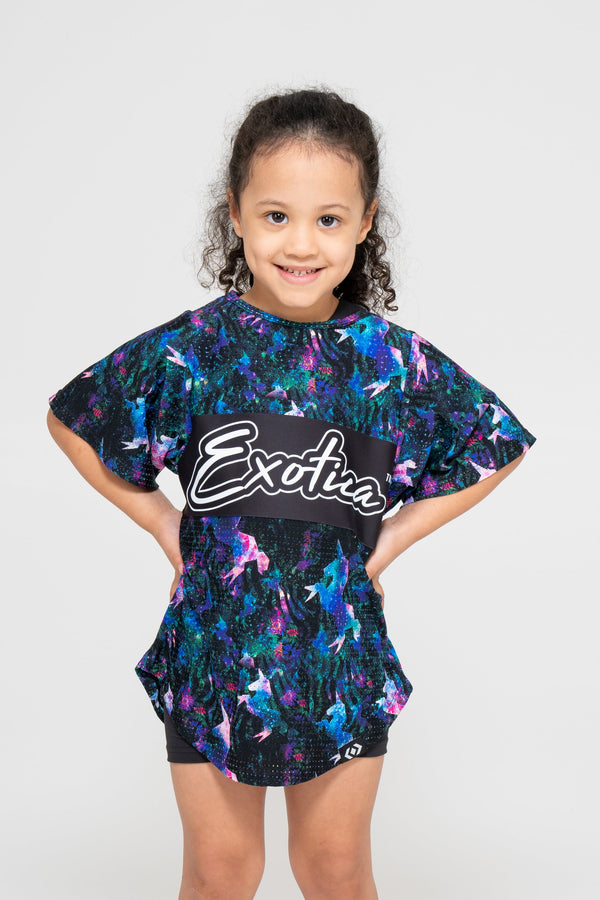 Galactic Goddess Bball Mesh - Kids Exotica Boyfriend Tee-Activewear-Exoticathletica
