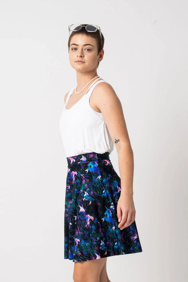 Galactic Goddess Silky - Basketball Palazzo Short-Activewear-Exoticathletica