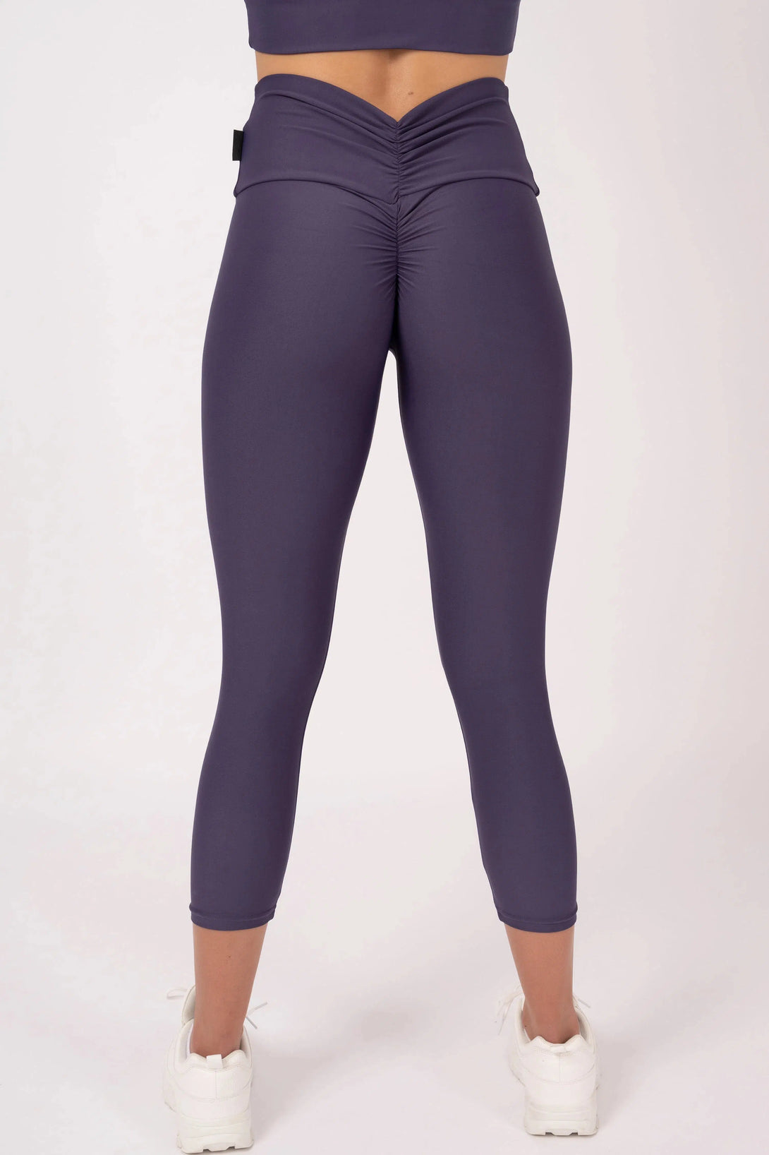 Grape Performance - Double Booty Scrunch High Waisted Capri Leggings-Activewear-Exoticathletica