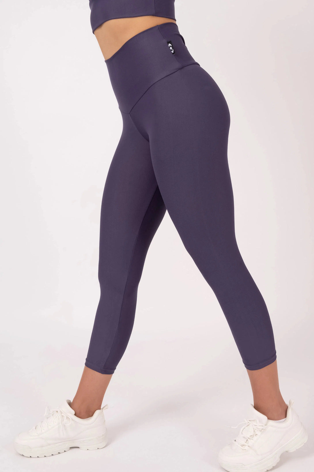 Grape Performance - Double Booty Scrunch High Waisted Capri Leggings-Activewear-Exoticathletica