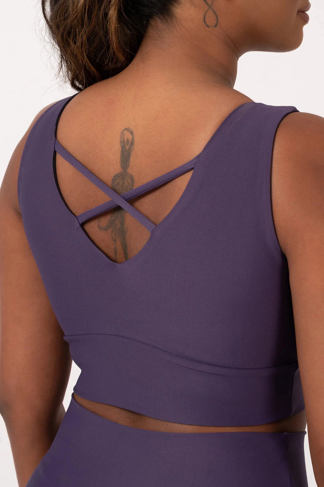 Grape Performance - Reversible Comfort Crop Top-Activewear-Exoticathletica