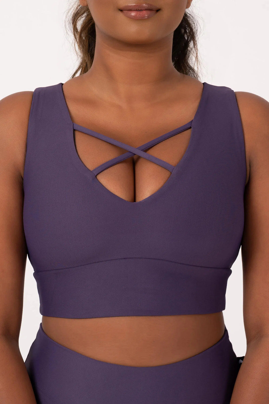 Grape Performance - Reversible Comfort Crop Top-Activewear-Exoticathletica