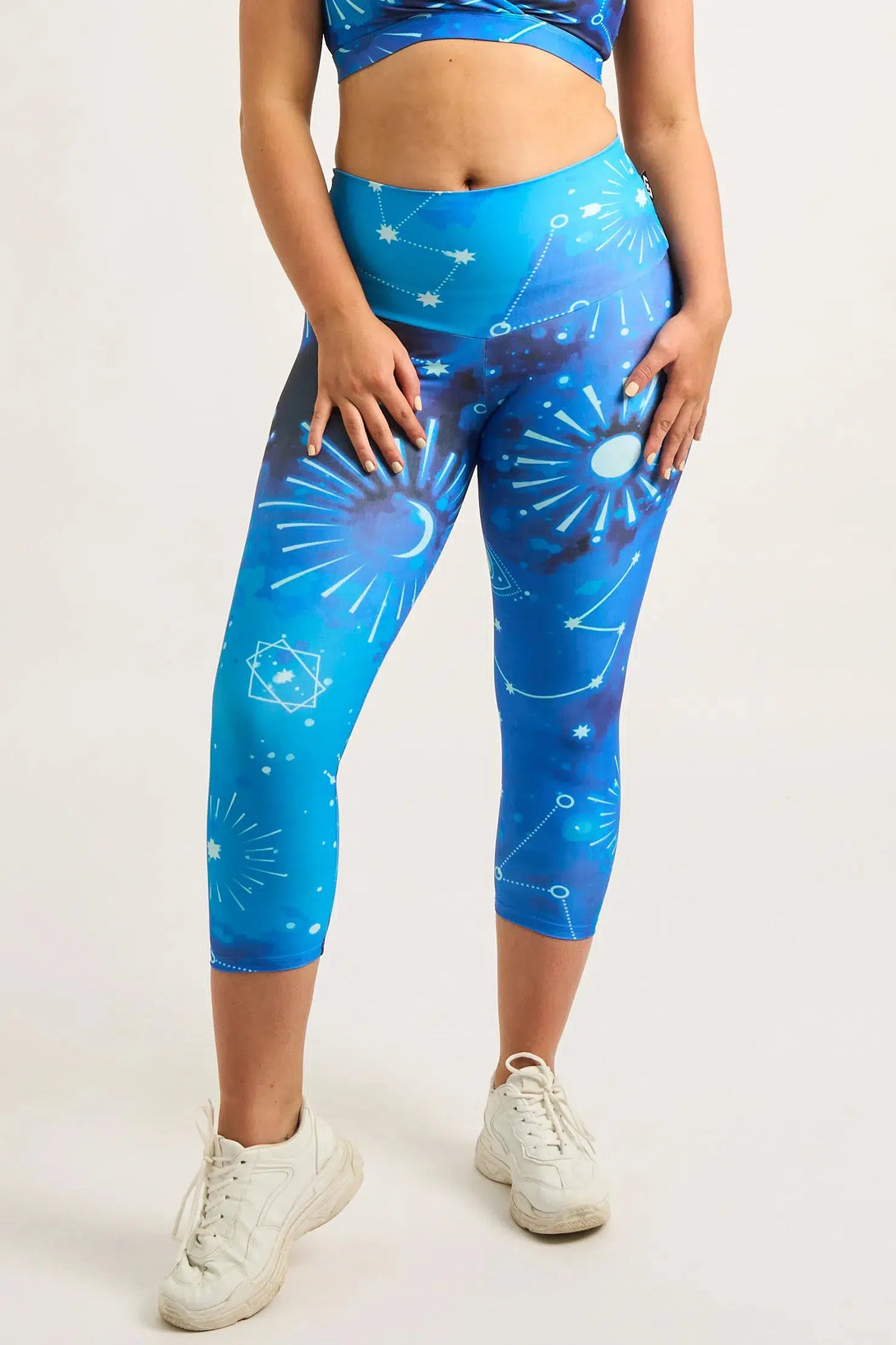 Imagine Nation Performance - High Waisted Capri Leggings-9358328148265-Activewear-Exoticathletica