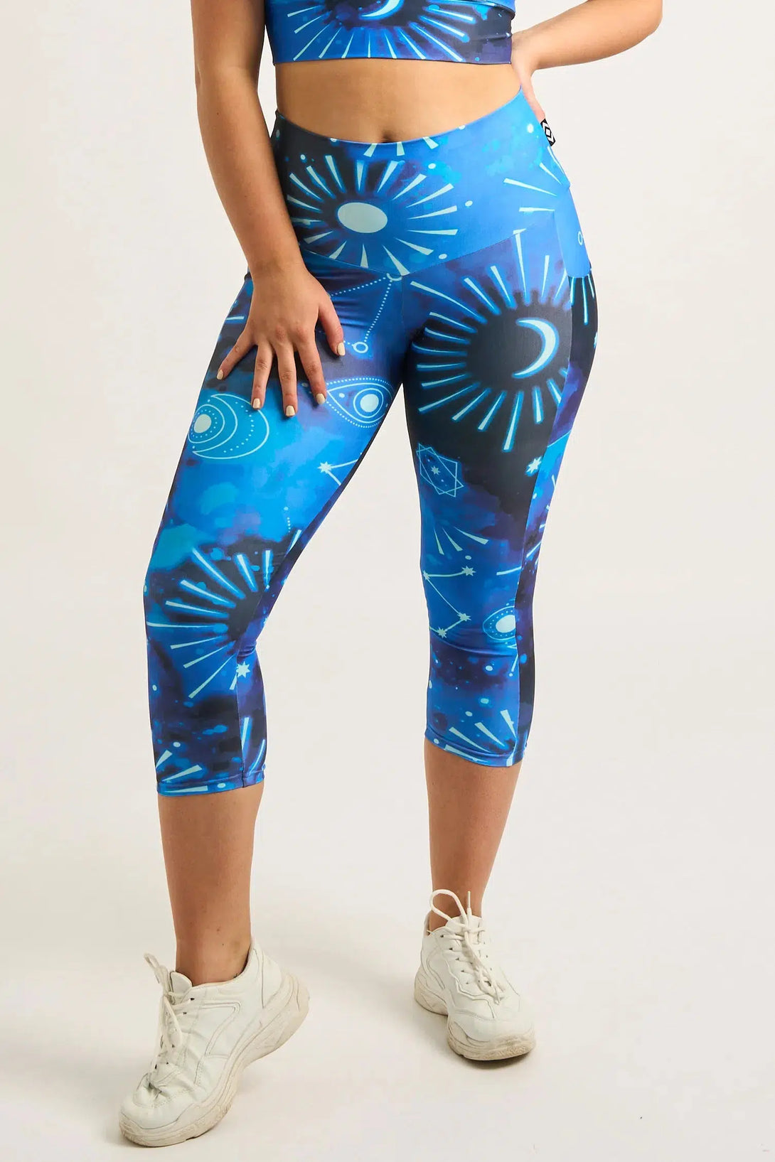 Imagine Nation Performance - Panel Pocket High Waisted Capri Leggings-9358328355328-Activewear-Exoticathletica