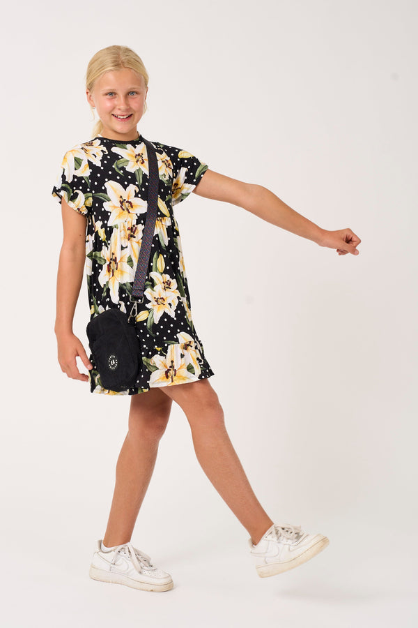 Island Fever Slinky To Touch - Kids Baby Doll Tiered Mini Dress-Activewear-Exoticathletica
