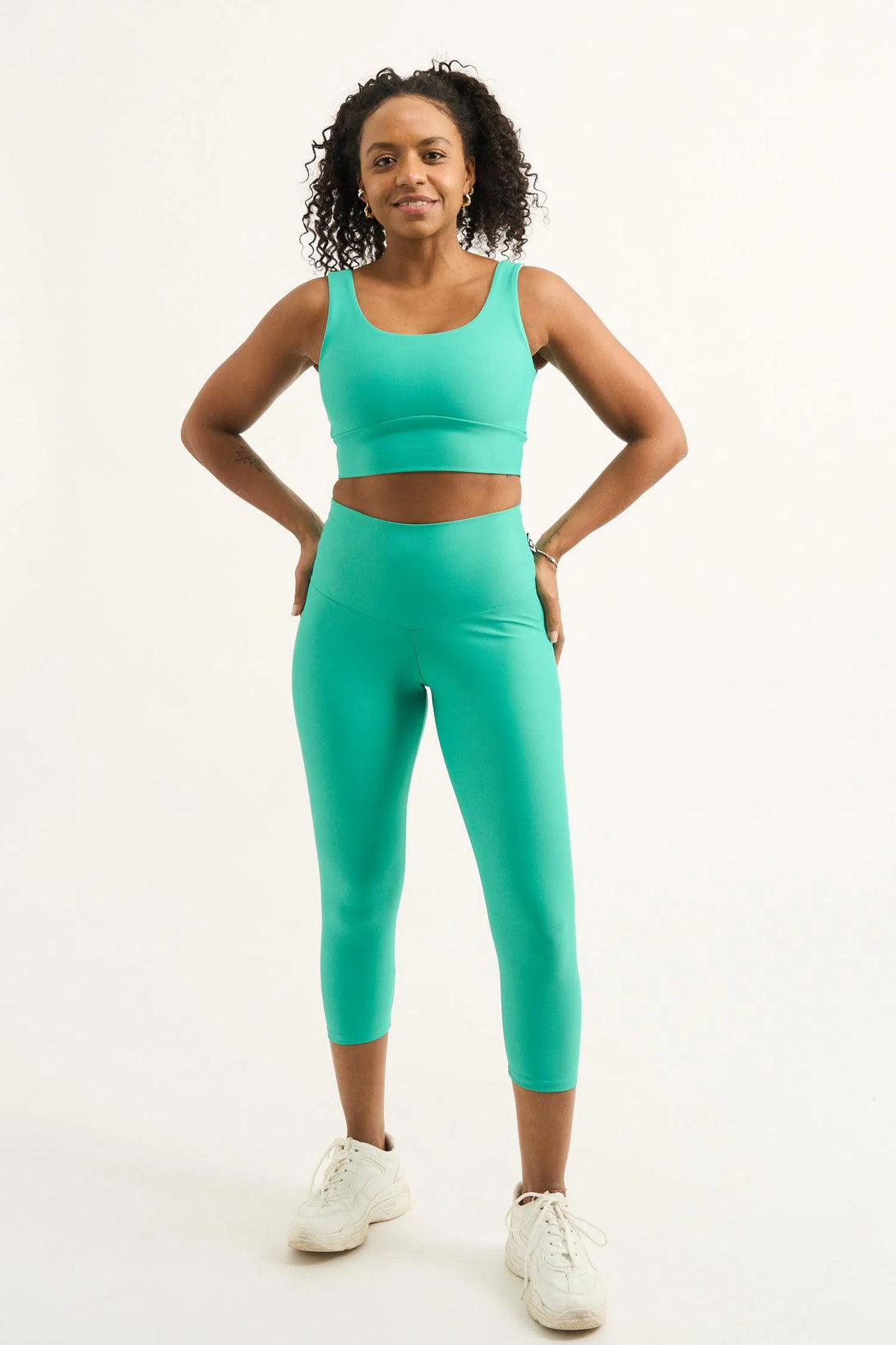 Jade Performance - Double Booty Scrunch High Waisted Capri Leggings-Activewear-Exoticathletica