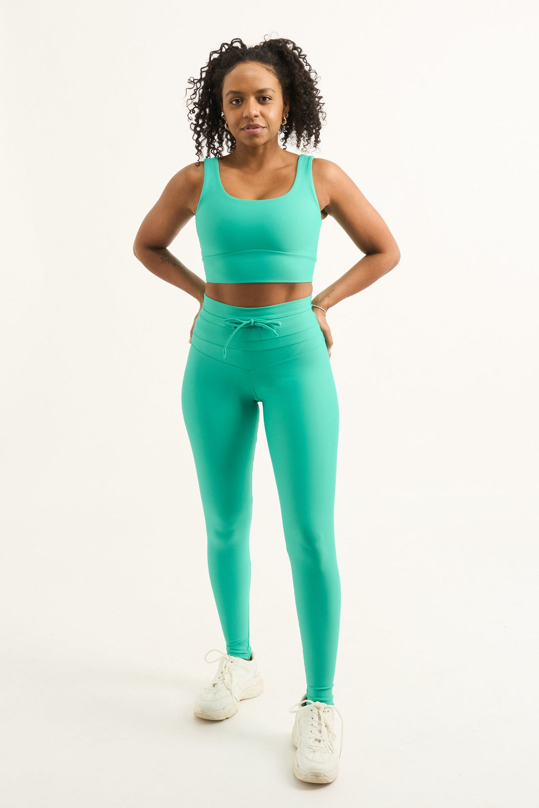 Jade Performance - Drawstring High Waisted Leggings-Activewear-Exoticathletica