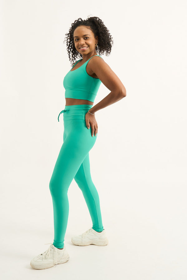 Jade Performance - Drawstring High Waisted Leggings-Activewear-Exoticathletica