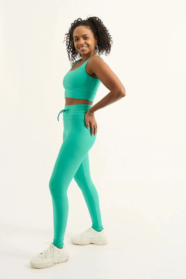 Jade Performance - Drawstring High Waisted Leggings-Activewear-Exoticathletica