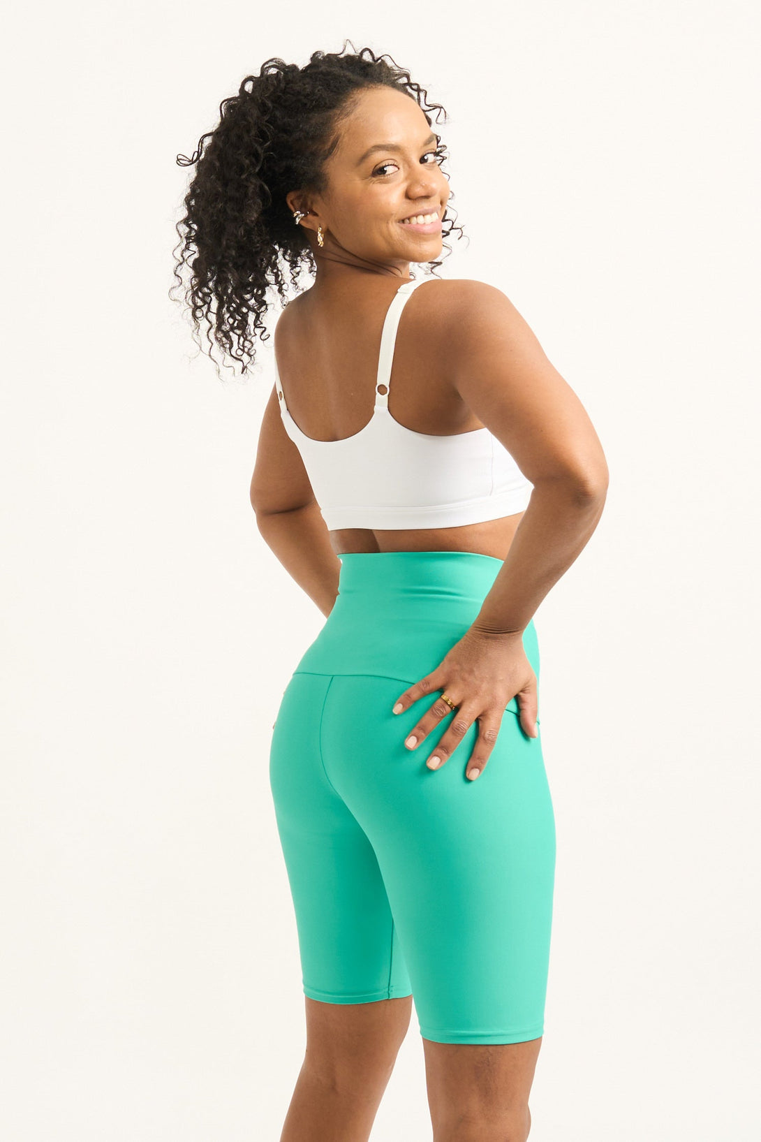 Jade Performance - Extra High Waisted Long Shorts-Activewear-Exoticathletica