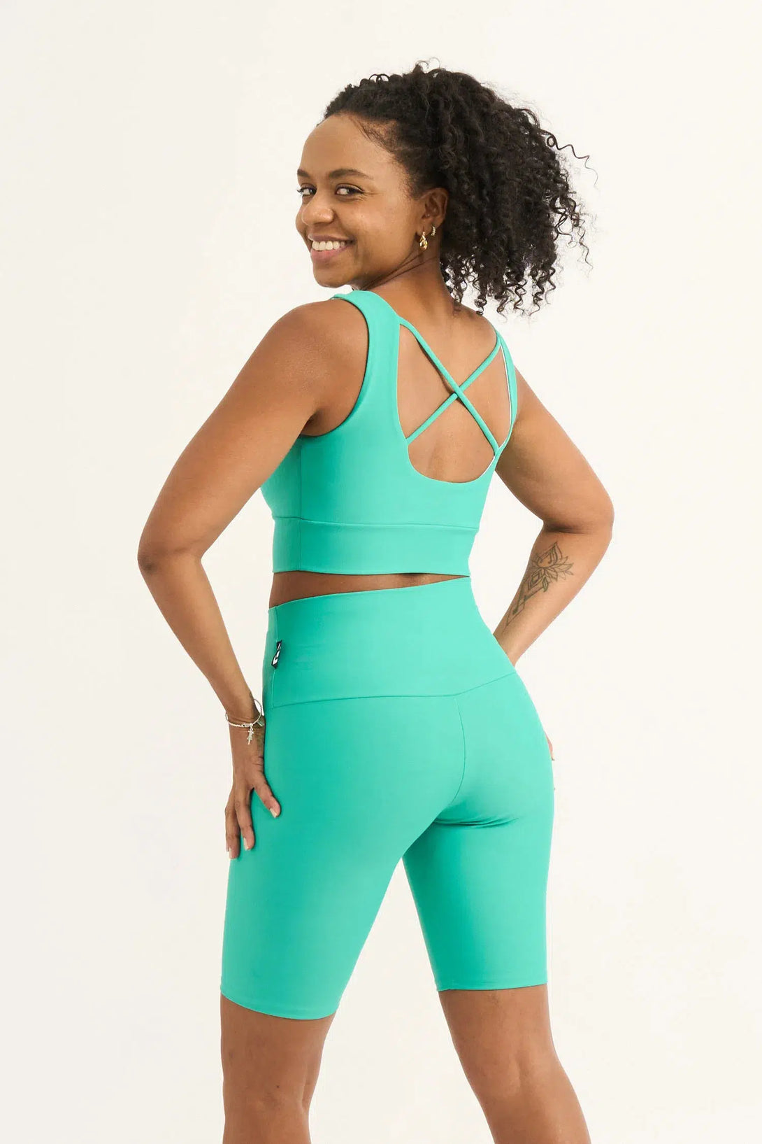 Jade Performance - High Waisted Long Shorts-Activewear-Exoticathletica