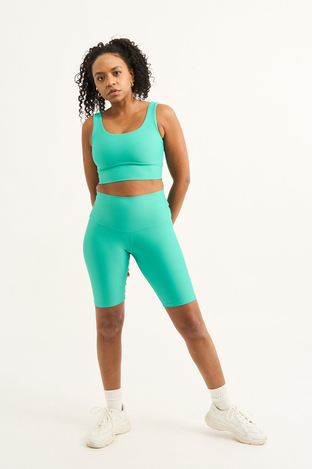 Jade Performance - High Waisted Long Shorts-Activewear-Exoticathletica