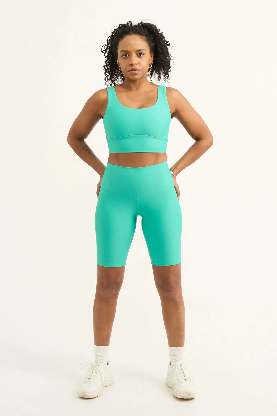 Jade Performance - High Waisted Long Shorts-Activewear-Exoticathletica