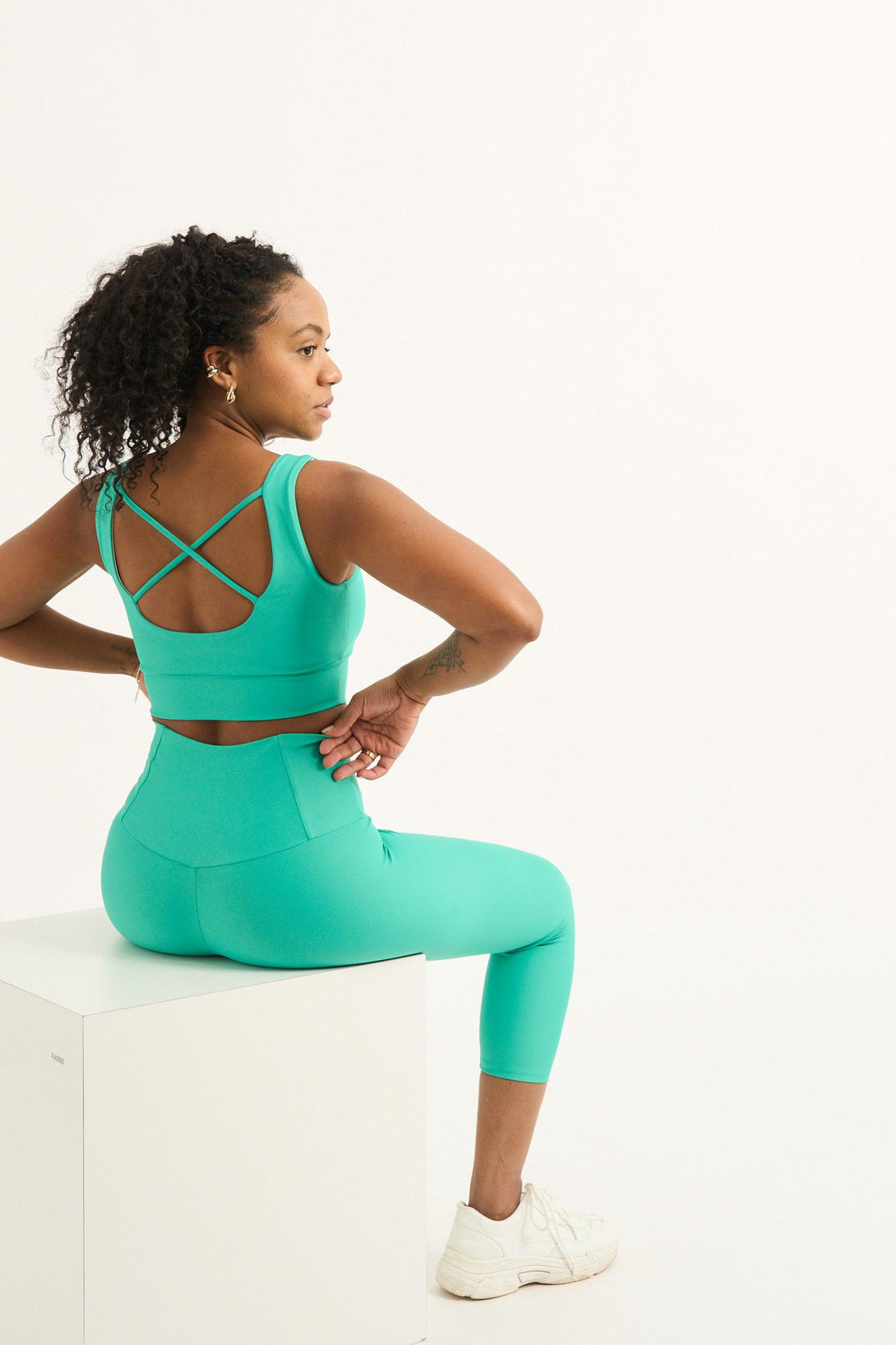 Jade Performance - Tummy Control High Waisted Capri Leggings-Activewear-Exoticathletica