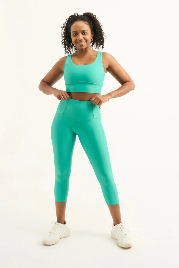 Jade Performance - Tummy Control High Waisted Capri Leggings-Activewear-Exoticathletica