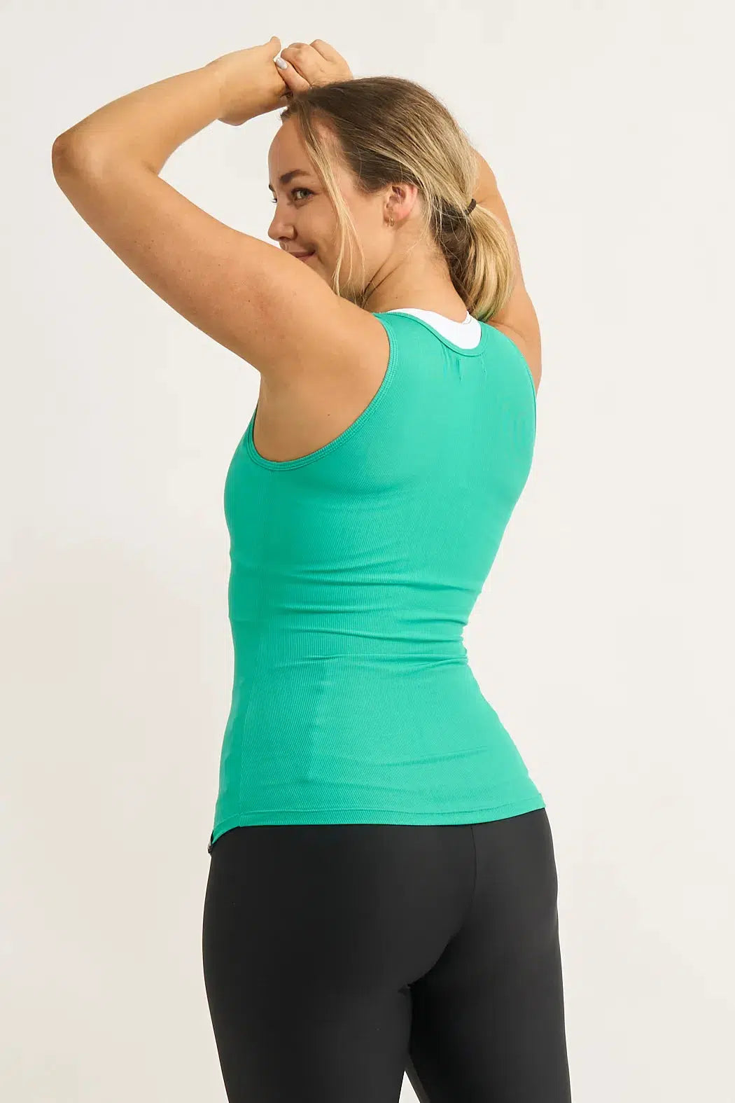 Jade Rib Knit - Fitted Tank-Activewear-Exoticathletica