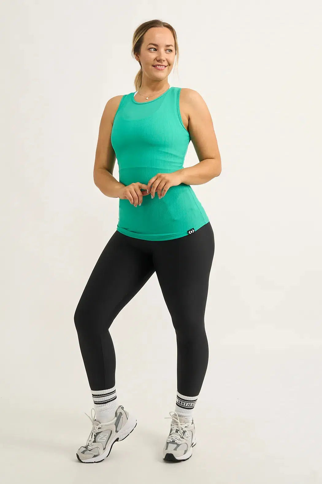 Jade Rib Knit - Fitted Tank-Activewear-Exoticathletica