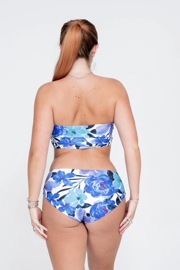 Late Bloomer Blue Performance - Full Coverage Brief Bikini Bottoms-Activewear-Exoticathletica