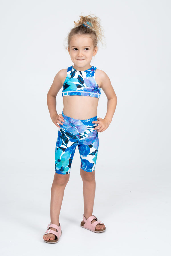 Late Bloomer Blue Performance - Kids Crop Top-Activewear-Exoticathletica